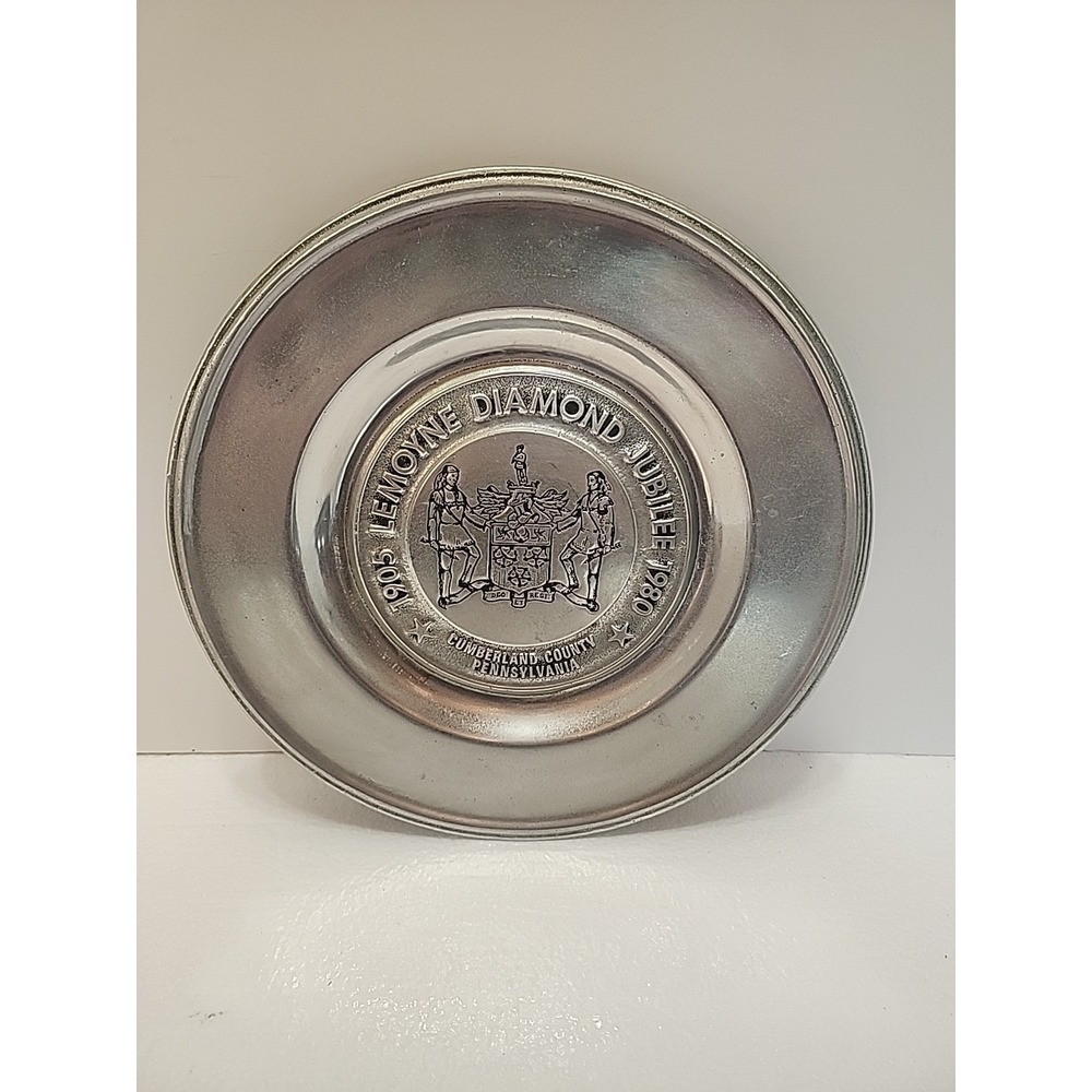 Carson Pewter Plate Lemoyne Diamond Jubilee 1980 Vintage‎